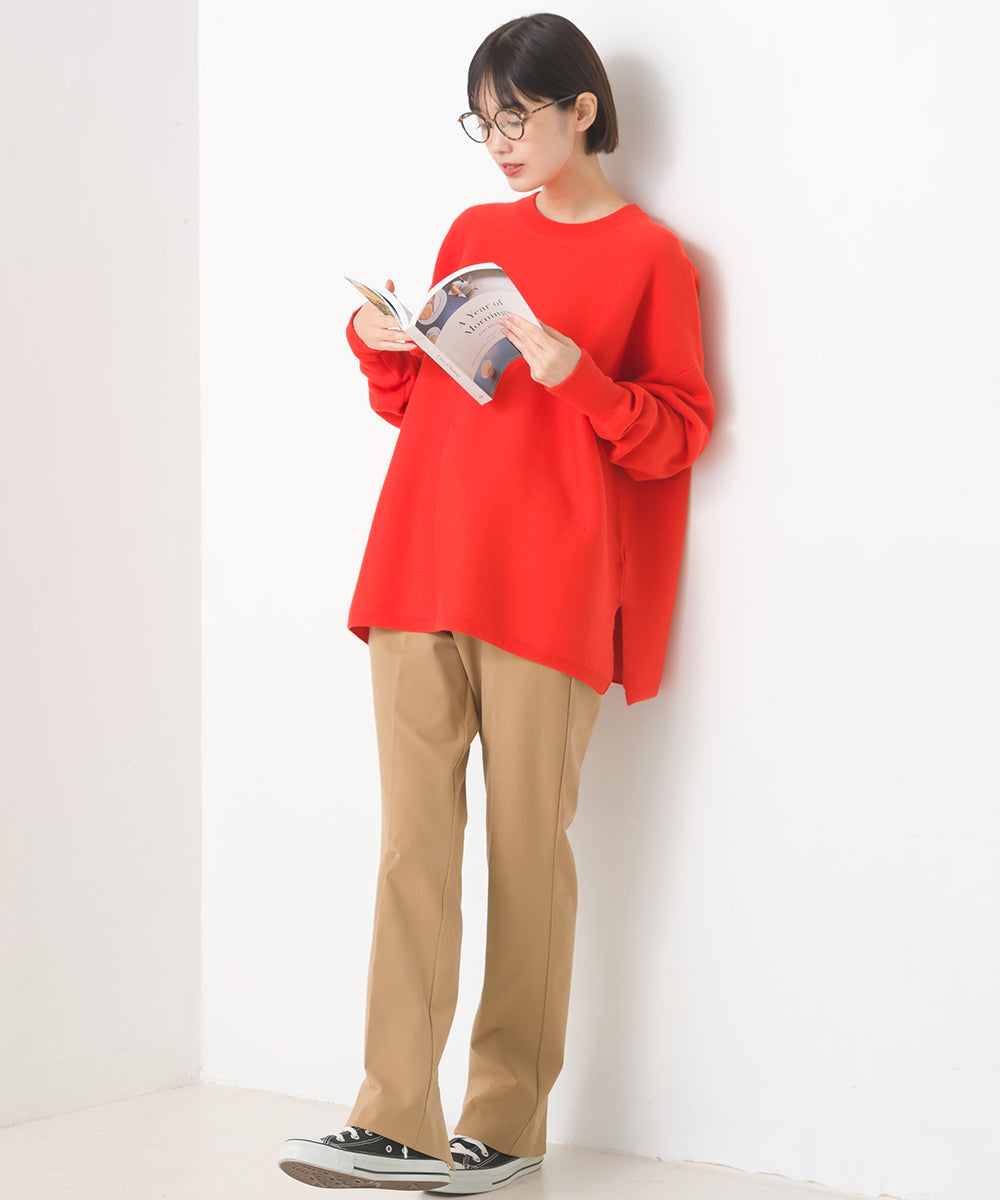 【OMNES】TRストレッチ裾スリットパンツ【1521-2074】