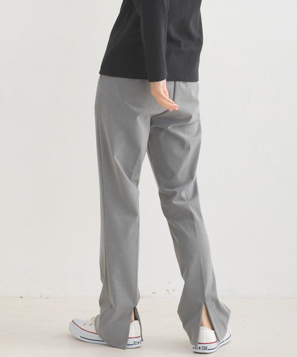 【OMNES】TRストレッチ裾スリットパンツ【1521-2074】