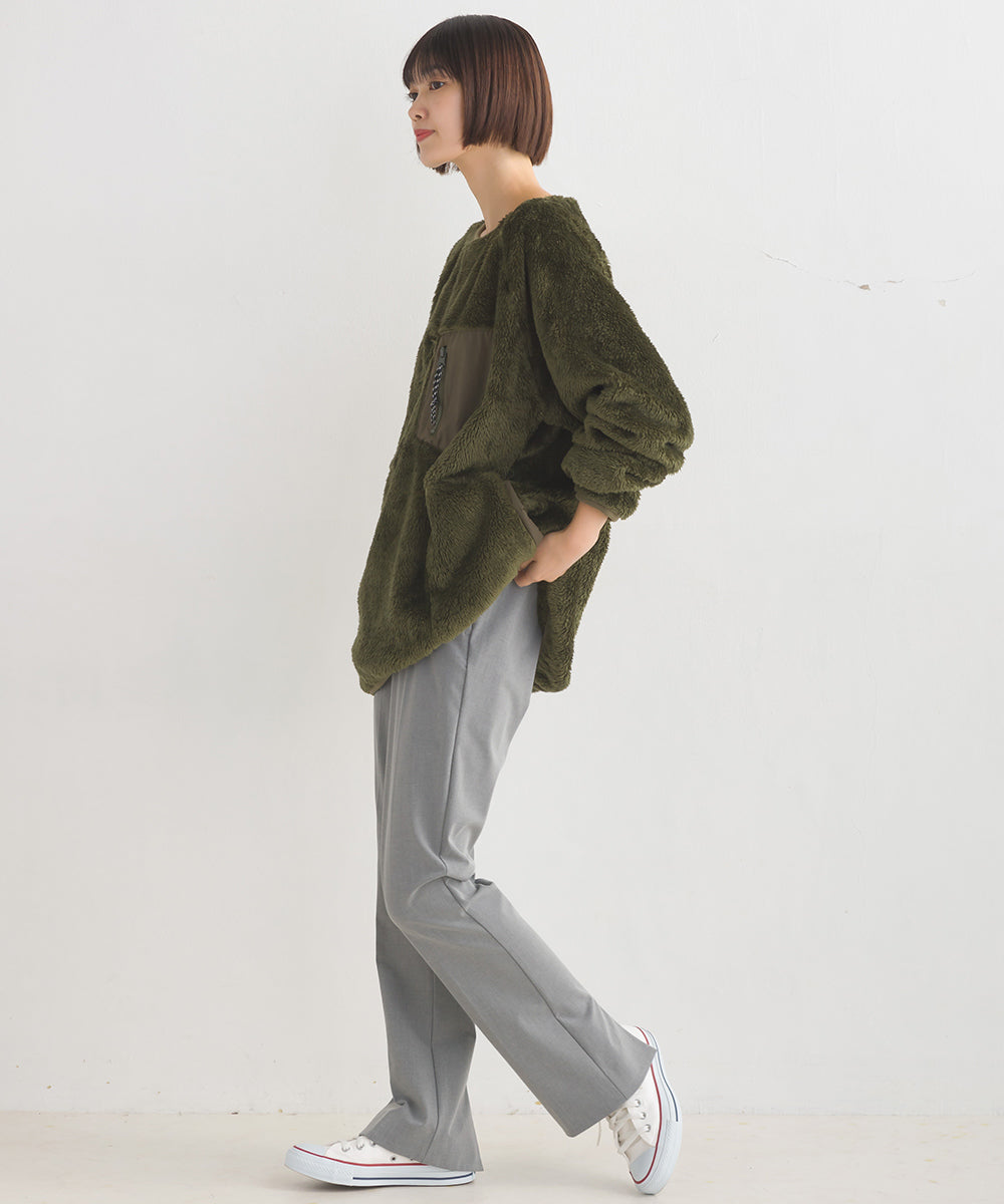 【OMNES】TRストレッチ裾スリットパンツ【1521-2074】