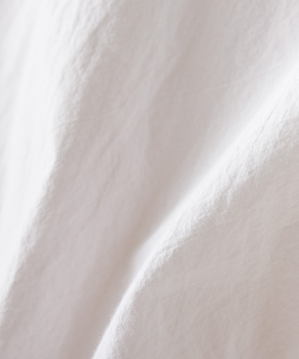 【OMNES】メンズ 塩縮加工タイプライター ビッグポケットノーカラー長袖シャツ【1521-4068】