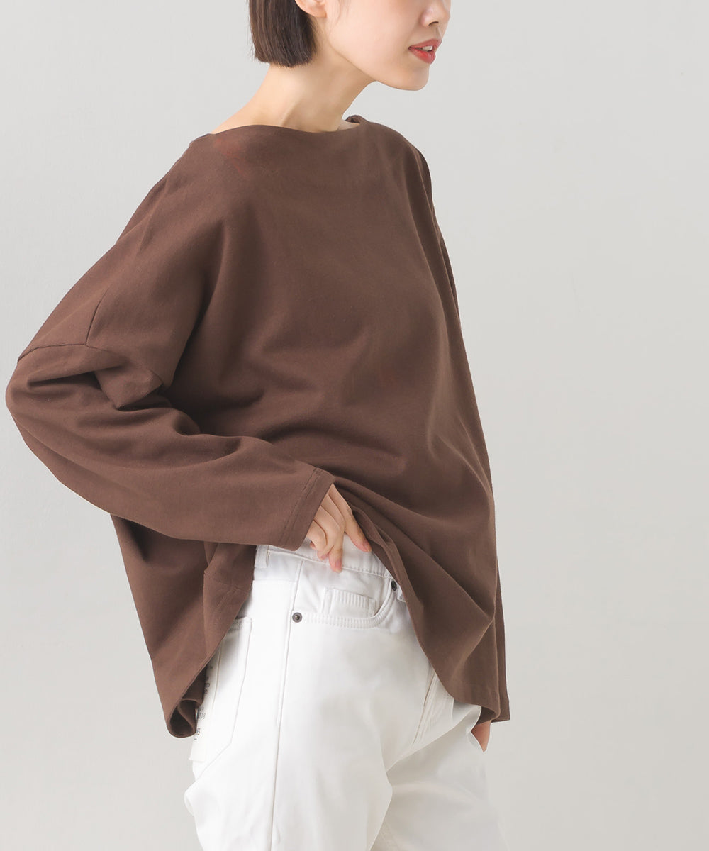 【OMNES】バスク生地 ボックスカットソー 長袖Tシャツ【1521-5101】