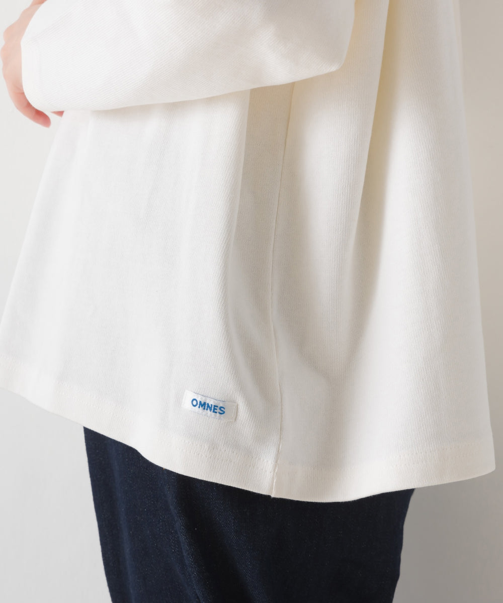 【OMNES】バスク生地 ボックスカットソー 長袖Tシャツ【1521-5101】