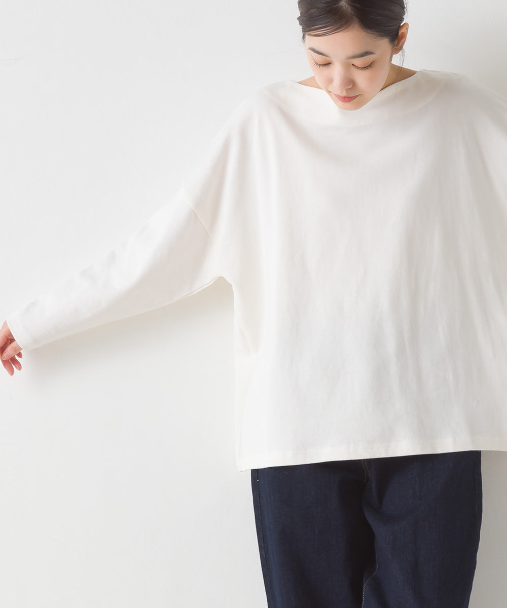 【OMNES】バスク生地 ボックスカットソー 長袖Tシャツ【1521-5101】