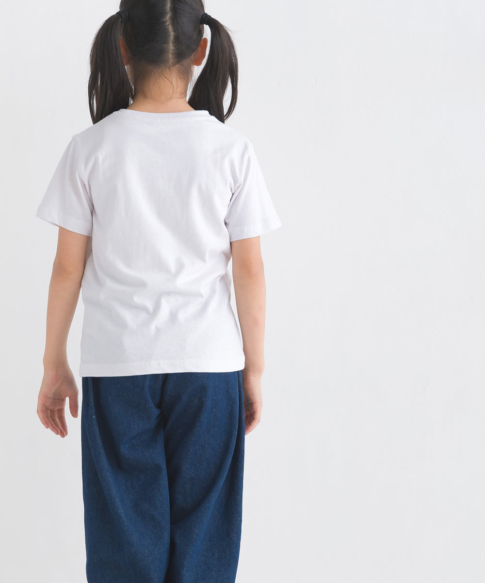 【OMNES】キッズ 綿麻カット 半袖プリントTシャツ【1521-5116】