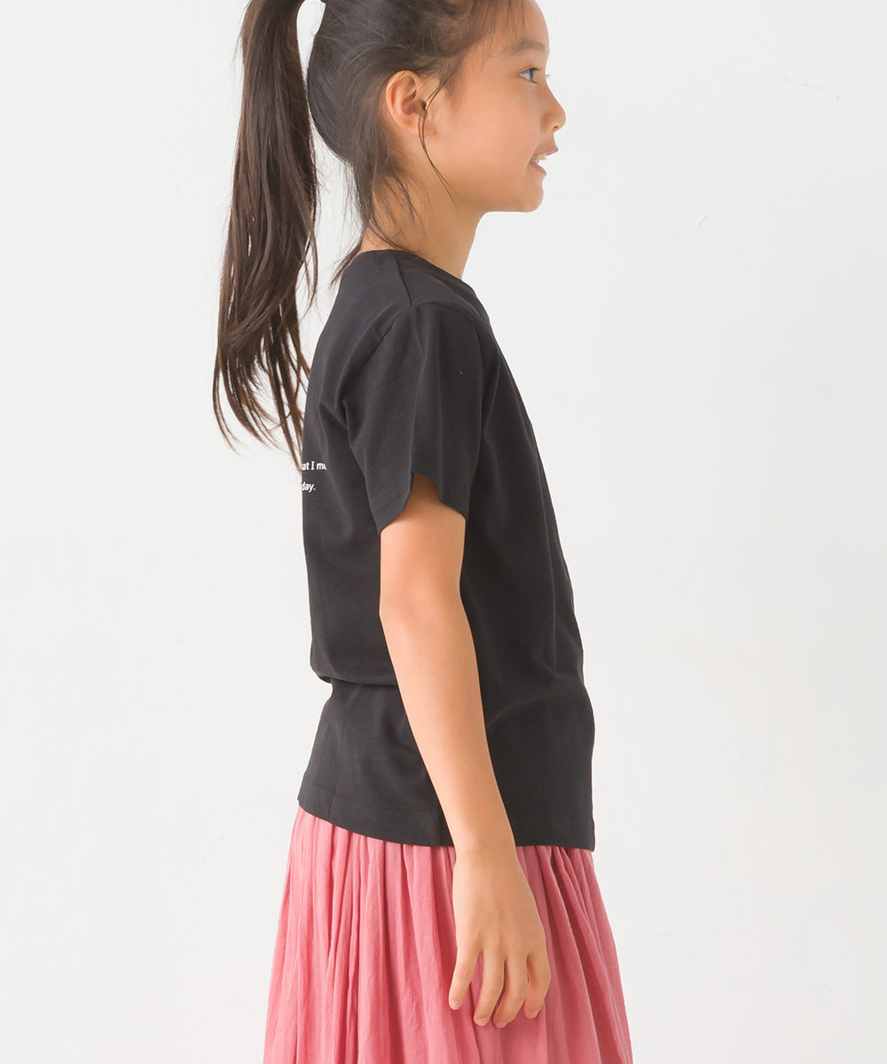 【OMNES】キッズ 綿麻カット 半袖プリントTシャツ【1521-5116】