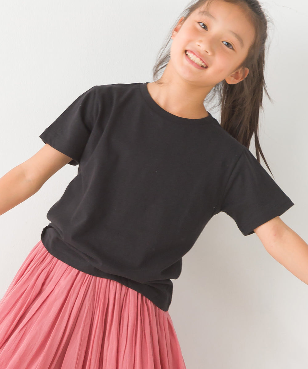 【OMNES】キッズ 綿麻カット 半袖プリントTシャツ【1521-5116】