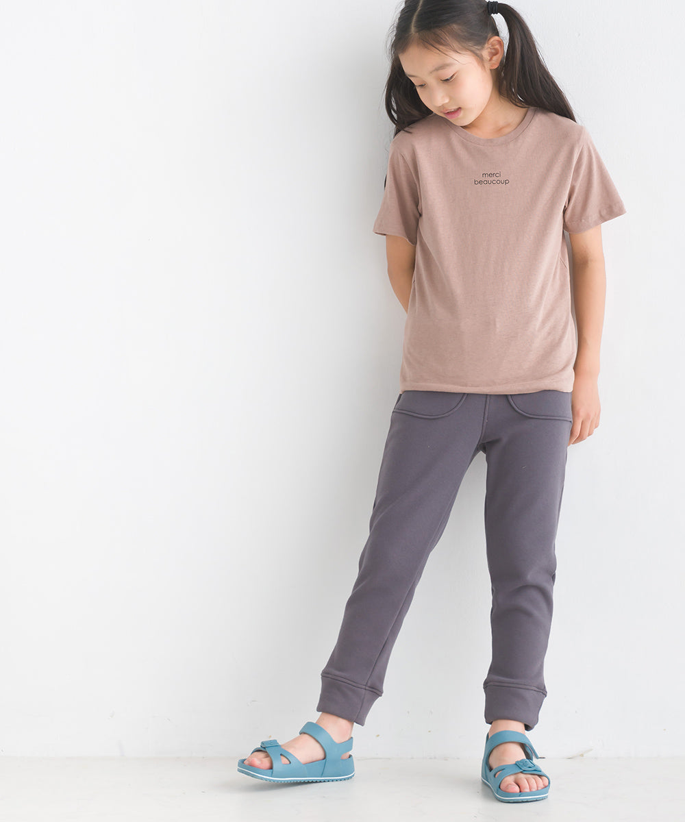 【OMNES】キッズ 綿麻カット 半袖プリントTシャツ【1521-5116】