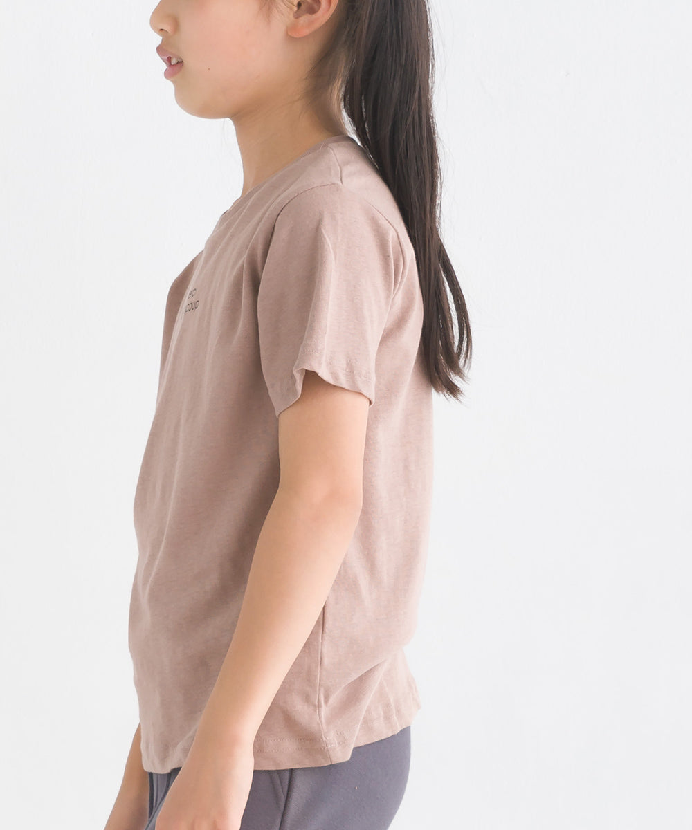 【OMNES】キッズ 綿麻カット 半袖プリントTシャツ【1521-5116】
