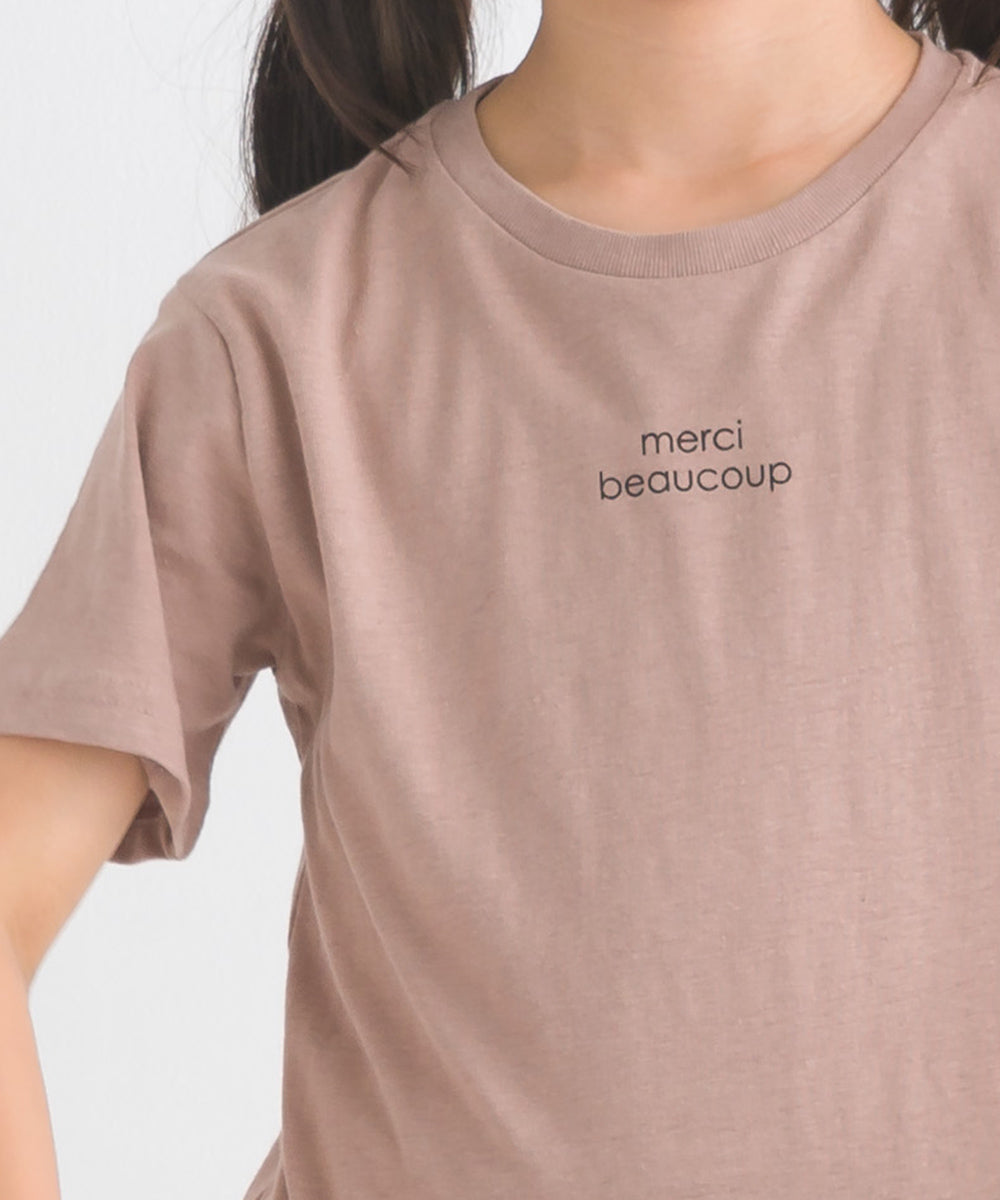 【OMNES】キッズ 綿麻カット 半袖プリントTシャツ【1521-5116】