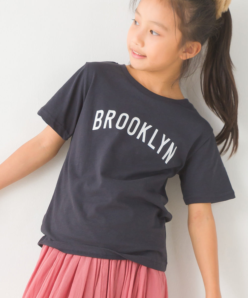 【OMNES】キッズ 綿麻カット 半袖プリントTシャツ【1521-5116】
