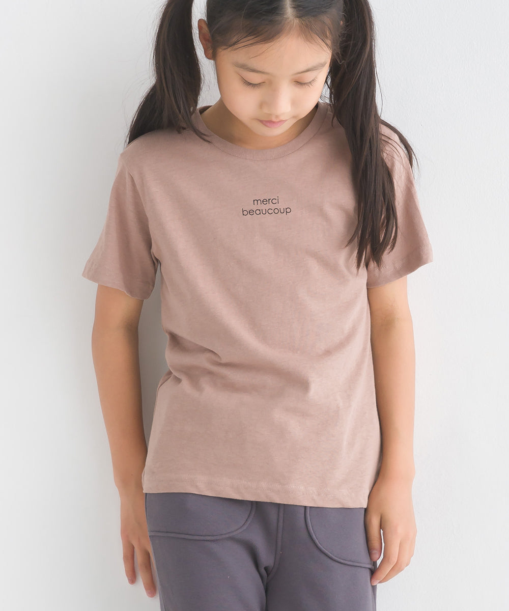 【OMNES】キッズ 綿麻カット 半袖プリントTシャツ【1521-5116】