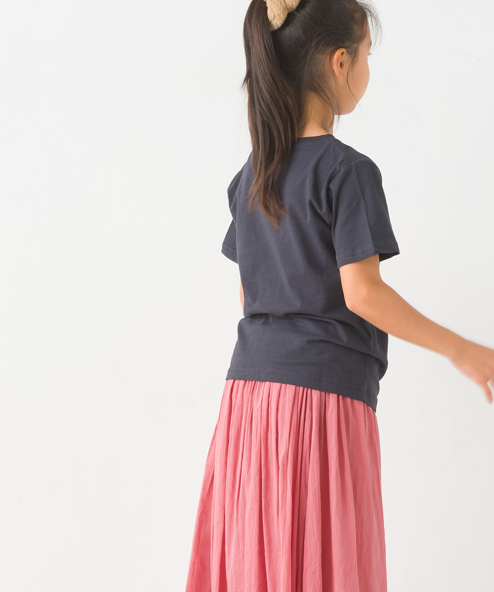 【OMNES】キッズ 綿麻カット 半袖プリントTシャツ【1521-5116】