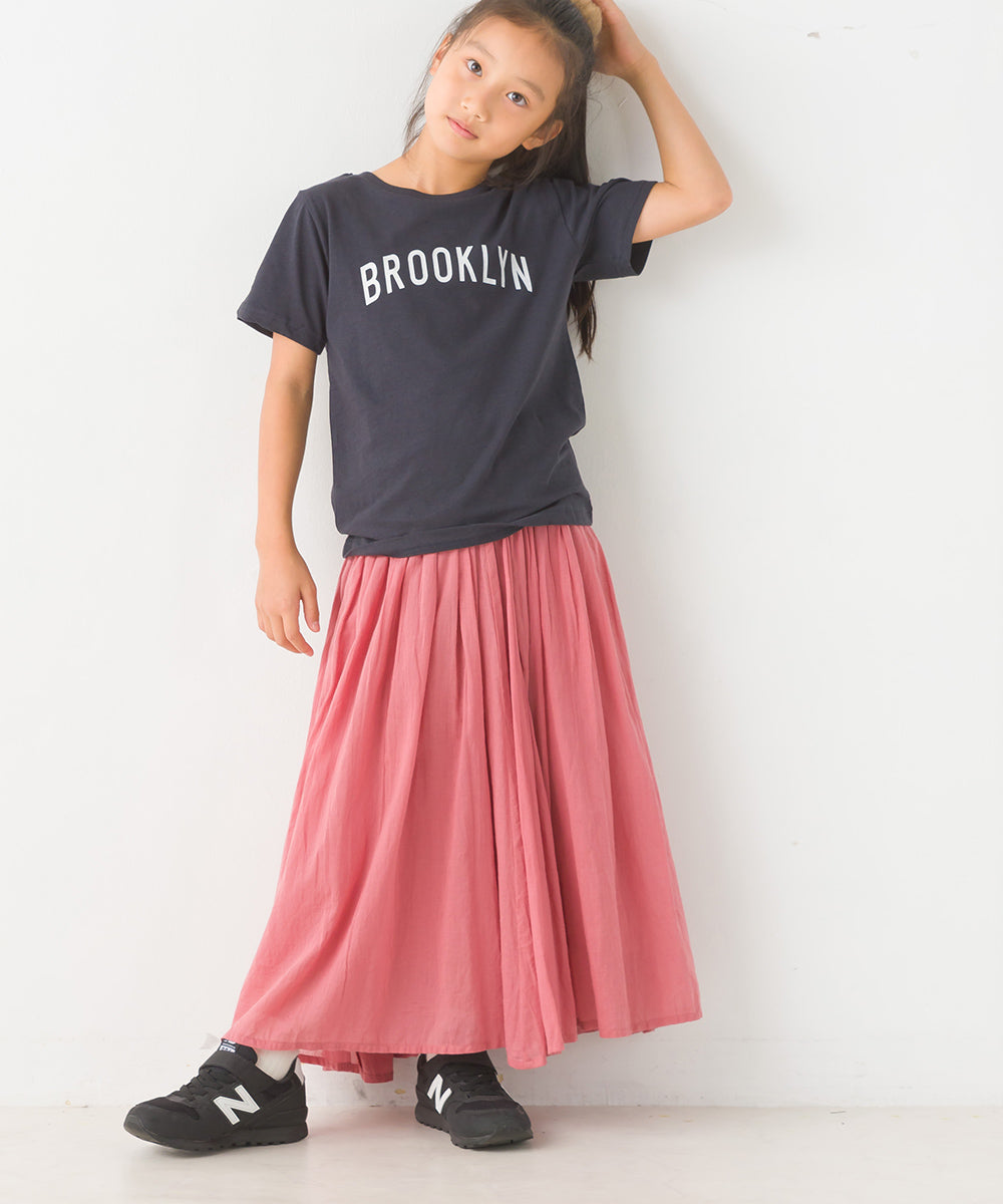 【OMNES】キッズ 綿麻カット 半袖プリントTシャツ【1521-5116】