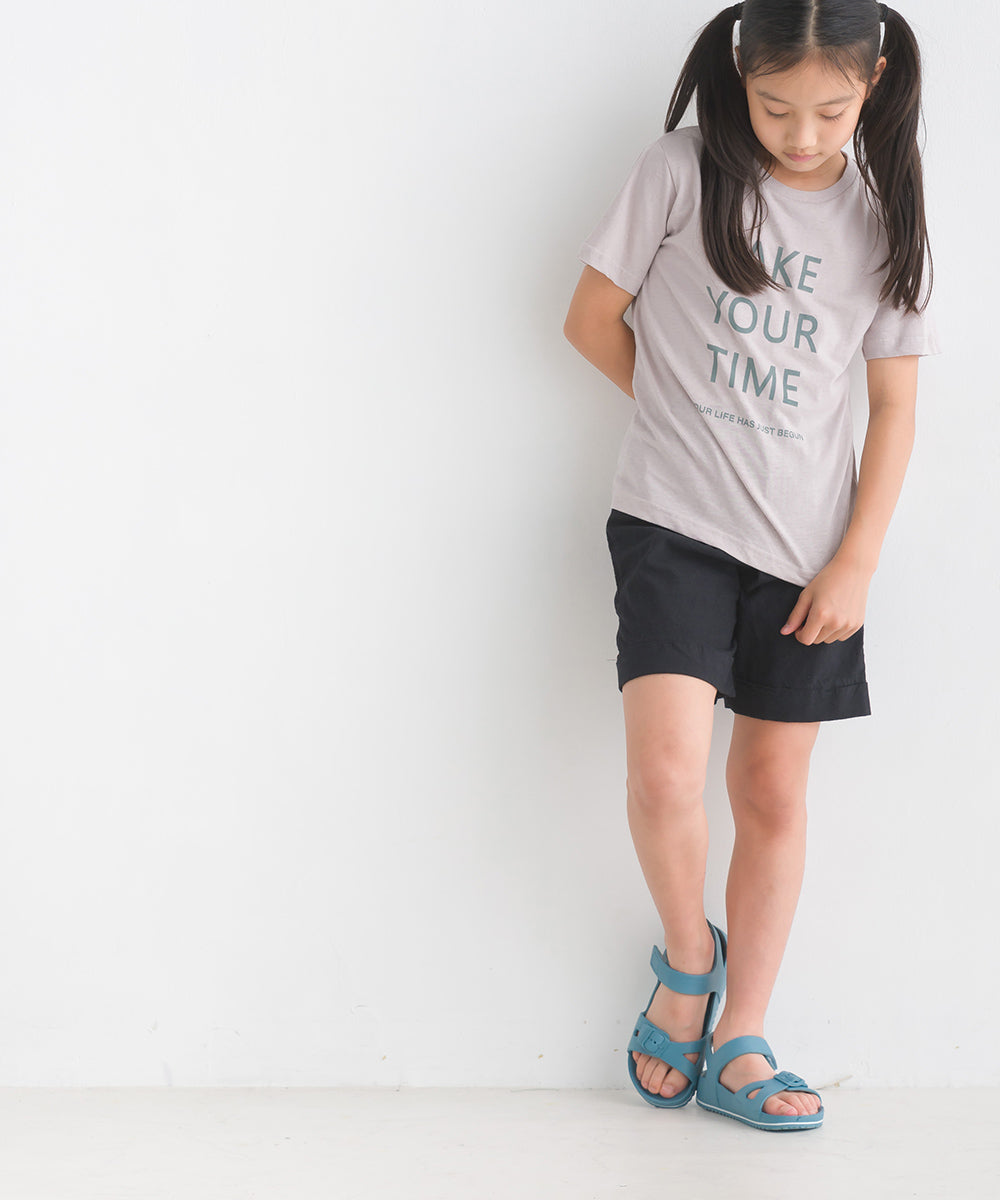 【OMNES】キッズ 綿麻カット 半袖プリントTシャツ【1521-5116】