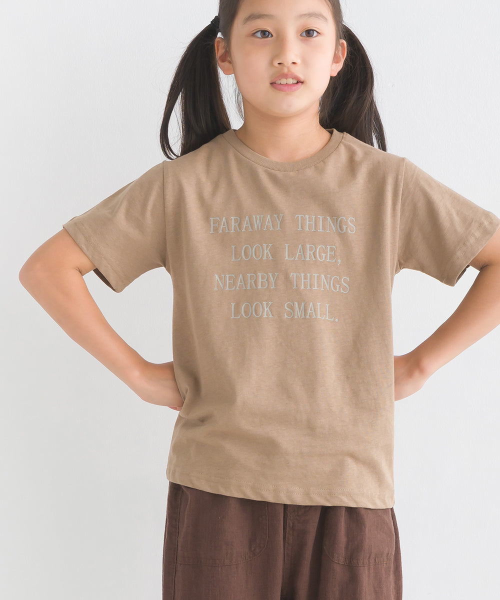 【OMNES】キッズ 綿麻カット 半袖プリントTシャツ【1521-5116】
