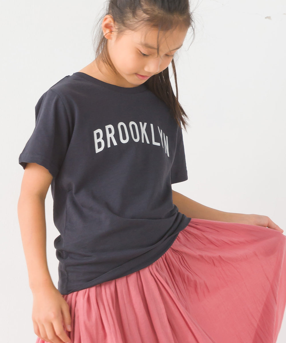 【OMNES】キッズ 綿麻カット 半袖プリントTシャツ【1521-5116】