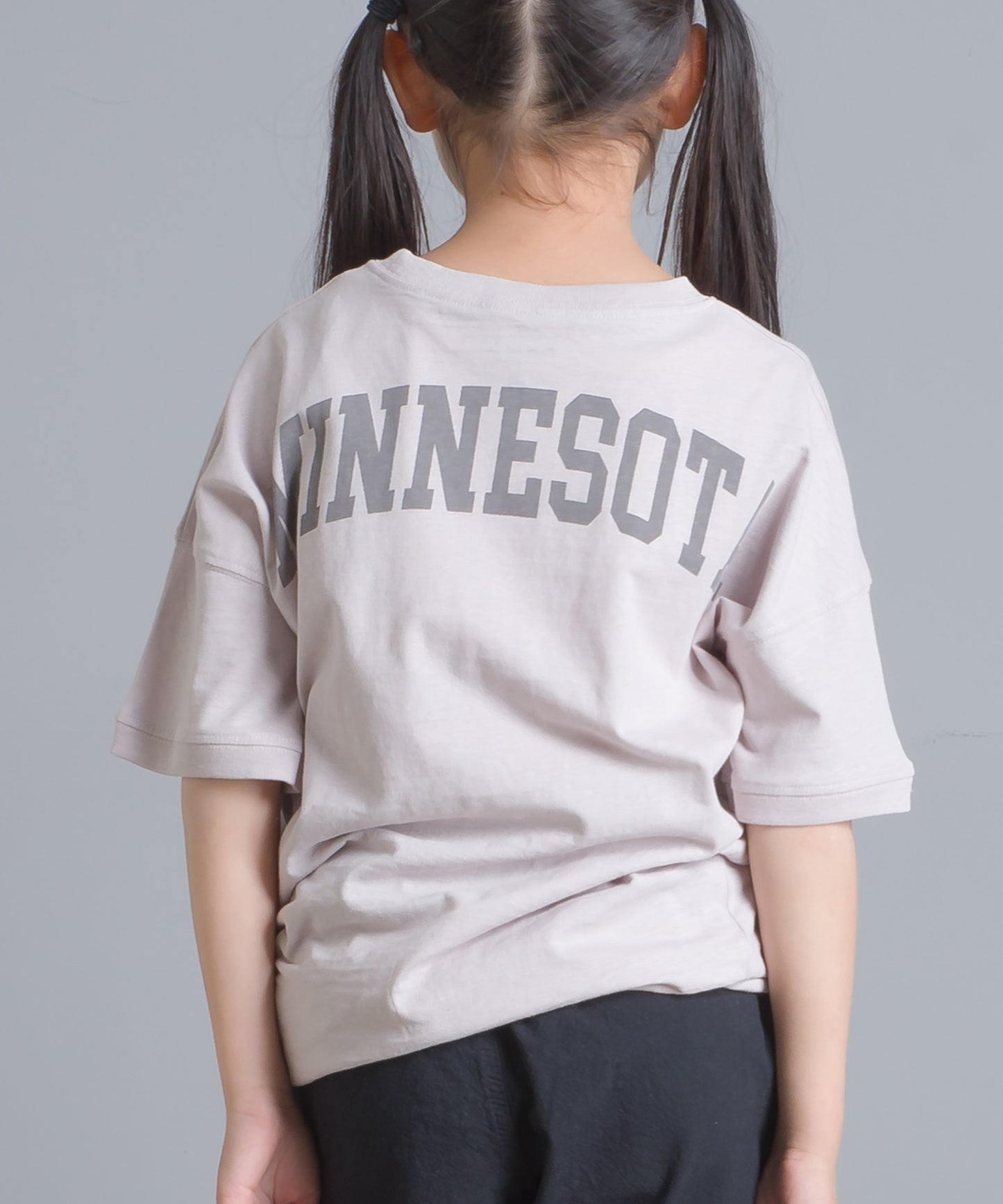 【OMNES】キッズ 綿麻カット ビッグ半袖プリントTシャツ【1521-5119】