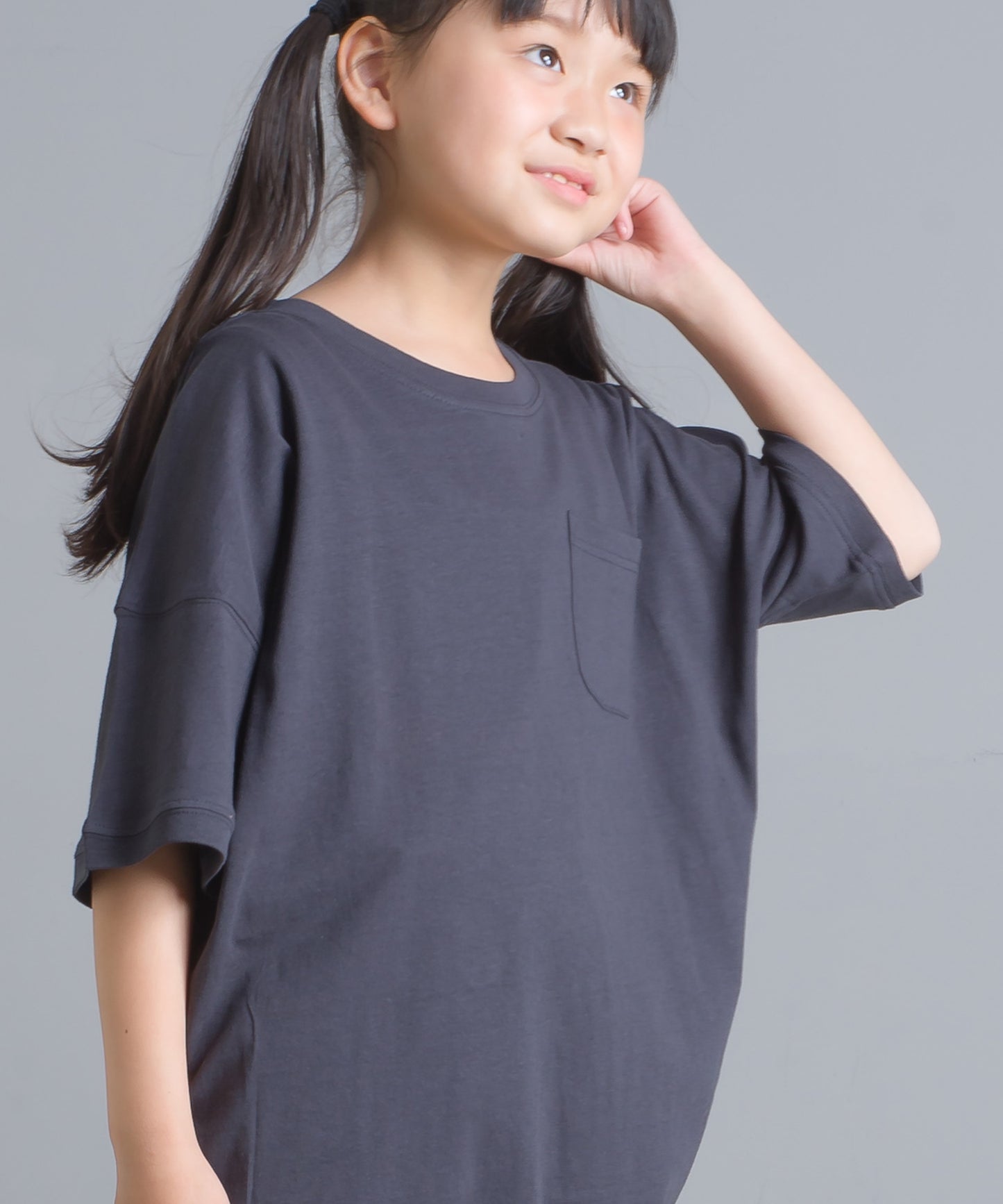 【OMNES】キッズ 綿麻カット ビッグ半袖プリントTシャツ【1521-5119】