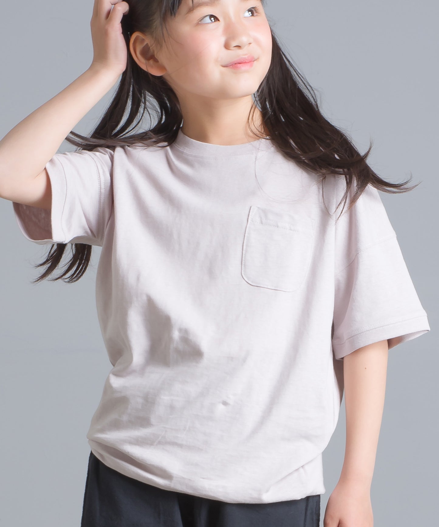 【OMNES】キッズ 綿麻カット ビッグ半袖プリントTシャツ【1521-5119】