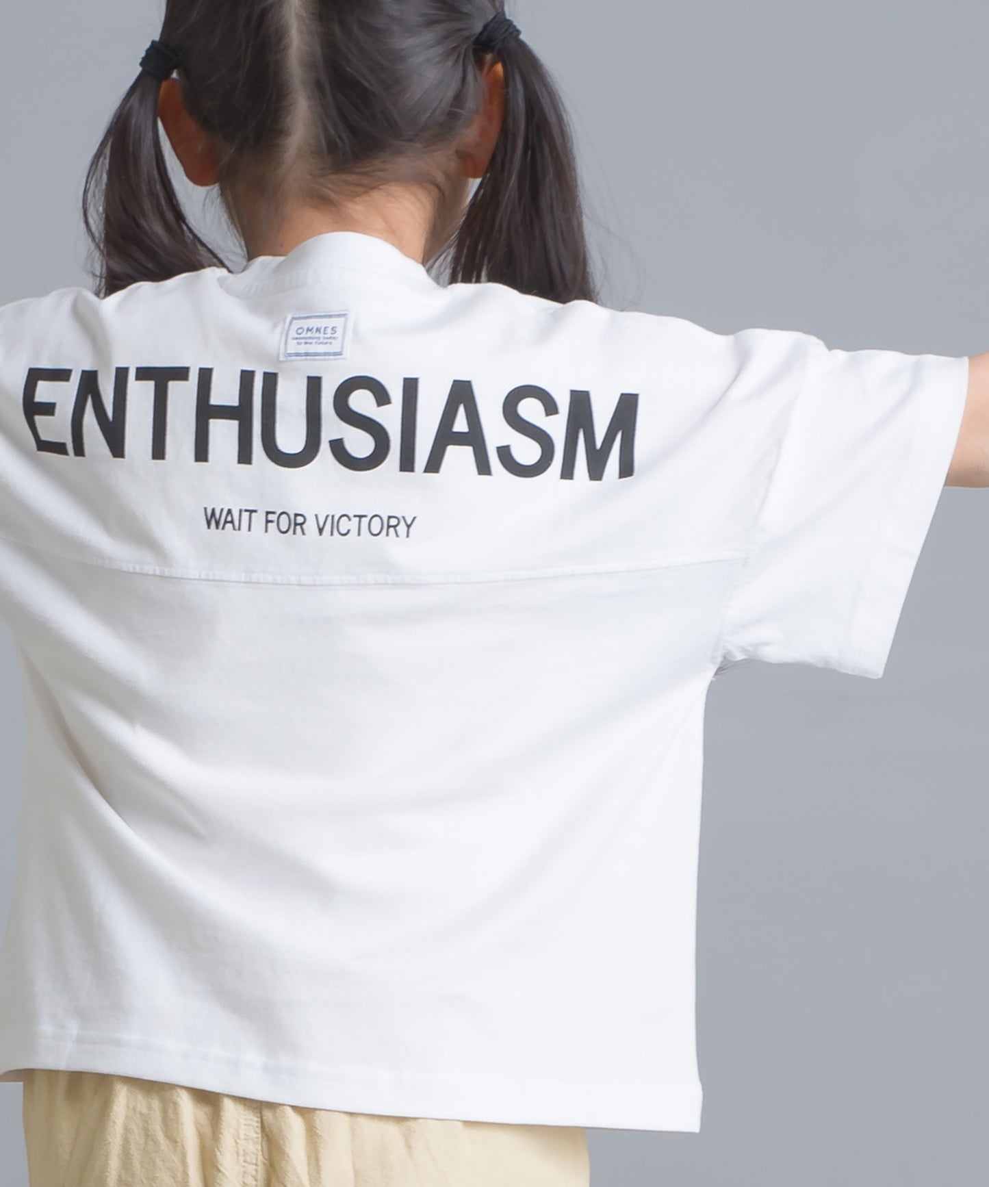 【OMNES】キッズ バイオ加工 フットボールロゴプリント半袖Tシャツ【1521-5120】