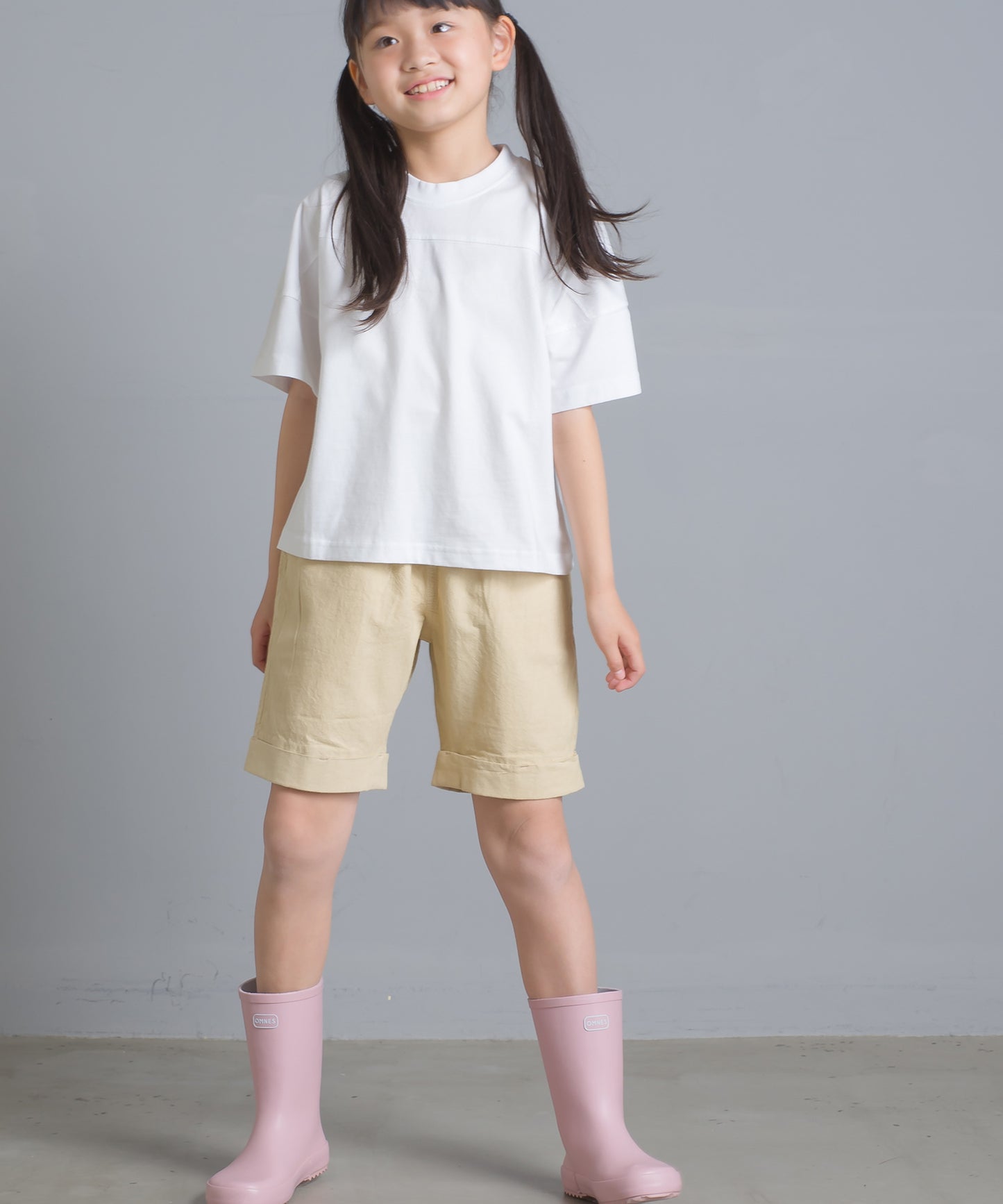【OMNES】キッズ バイオ加工 フットボールロゴプリント半袖Tシャツ【1521-5120】