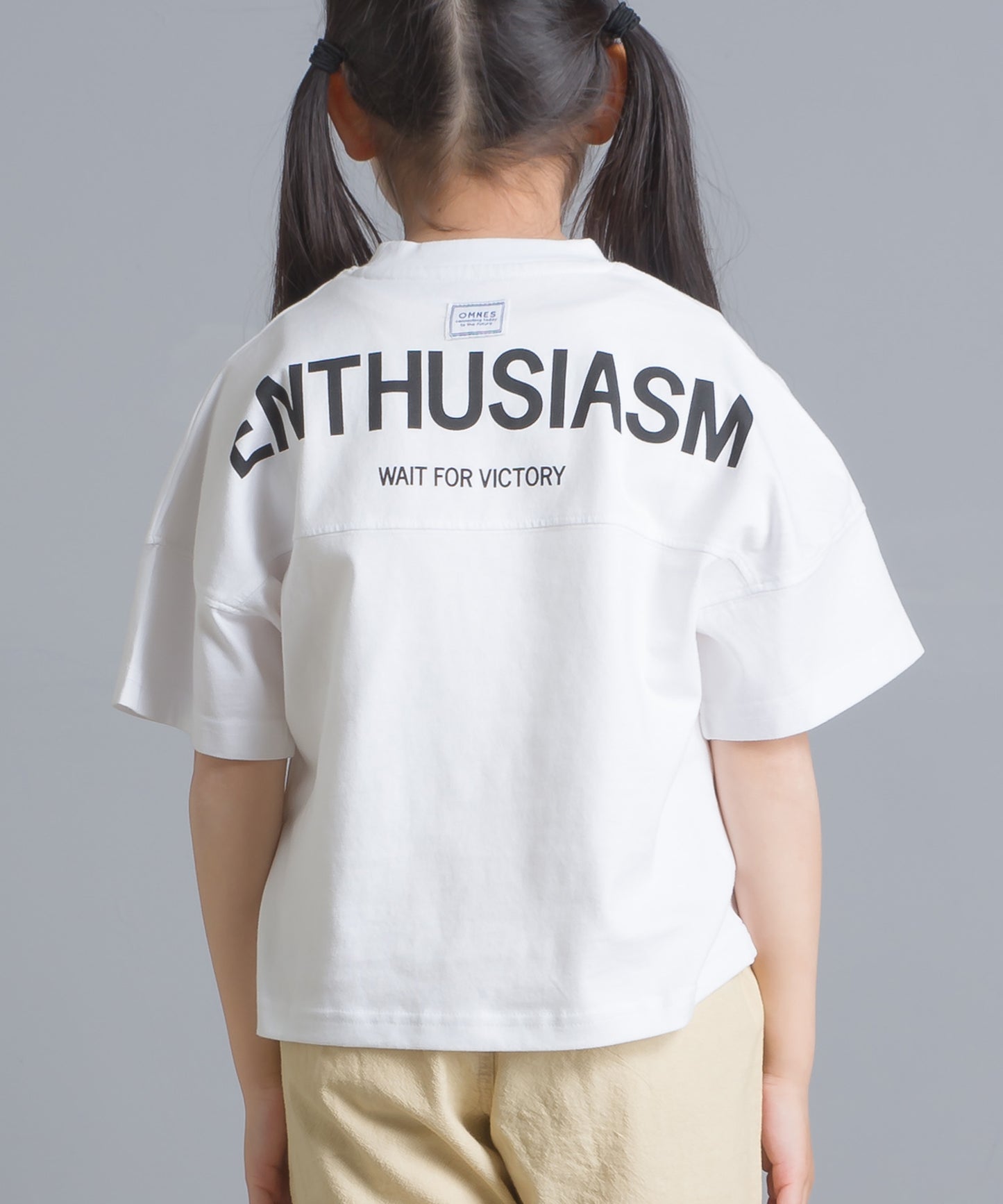 【OMNES】キッズ バイオ加工 フットボールロゴプリント半袖Tシャツ【1521-5120】