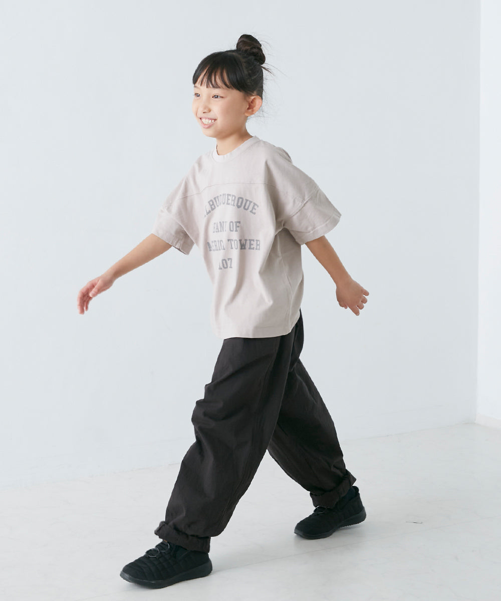 【OMNES】キッズ バイオ加工 フットボールロゴプリント半袖Tシャツ【1521-5120】