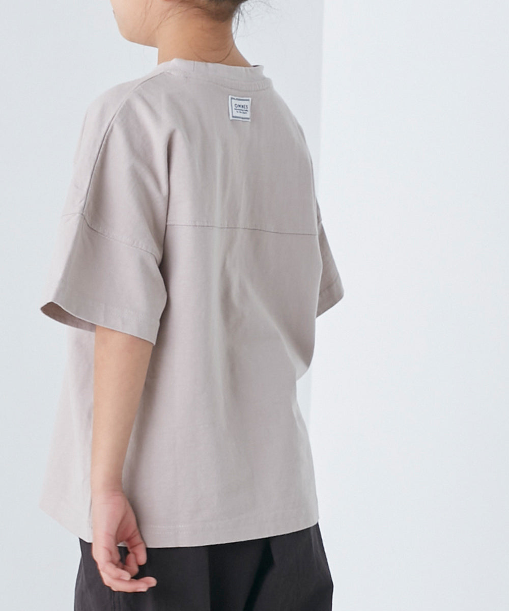【OMNES】キッズ バイオ加工 フットボールロゴプリント半袖Tシャツ【1521-5120】