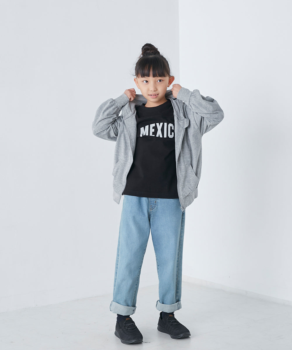 【OMNES】キッズ バイオ加工 フットボールロゴプリント半袖Tシャツ【1521-5120】