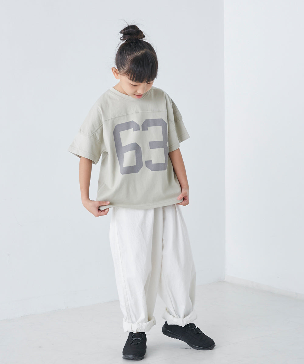 【OMNES】キッズ バイオ加工 フットボールロゴプリント半袖Tシャツ【1521-5120】