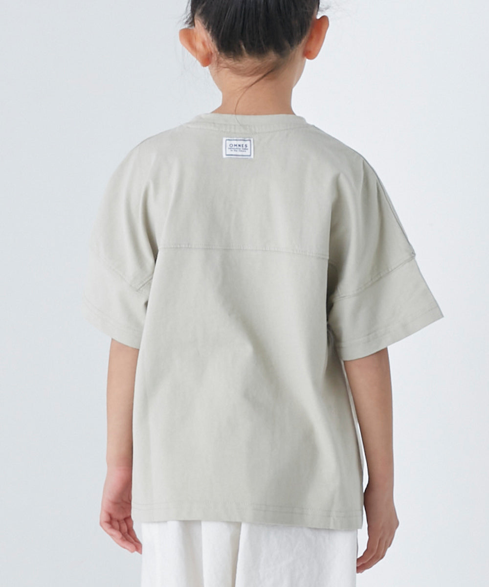 【OMNES】キッズ バイオ加工 フットボールロゴプリント半袖Tシャツ【1521-5120】