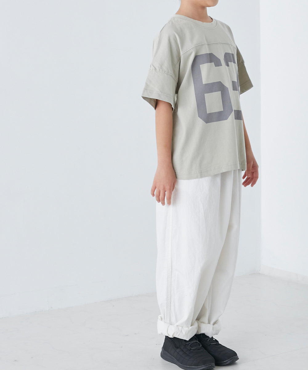 【OMNES】キッズ バイオ加工 フットボールロゴプリント半袖Tシャツ【1521-5120】