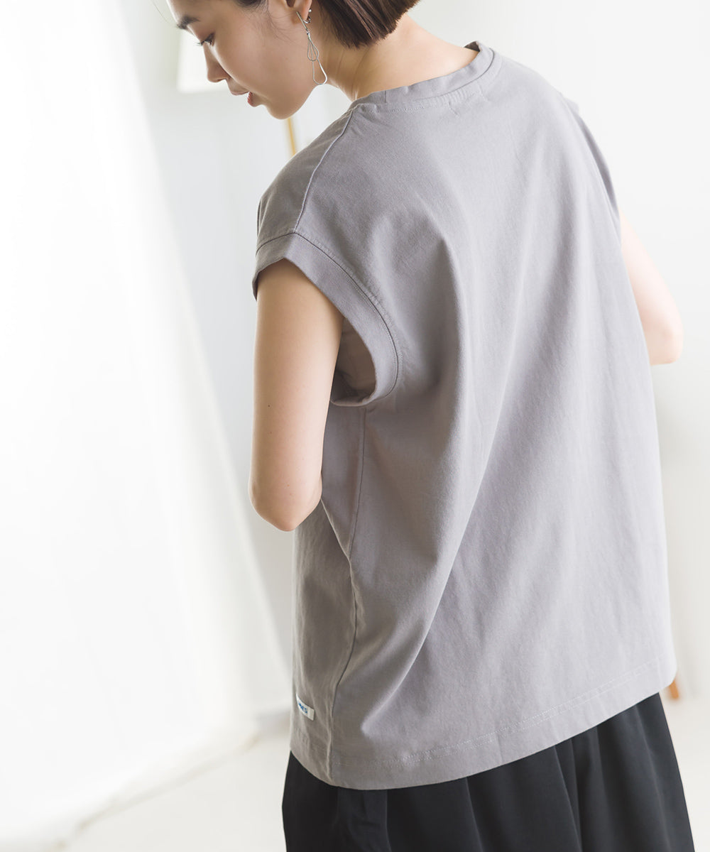 【OMNES】USAコットン ノースリーブポケットTシャツ【1521-5123】