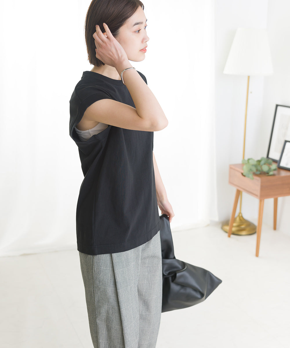 【OMNES】USAコットン ノースリーブポケットTシャツ【1521-5123】