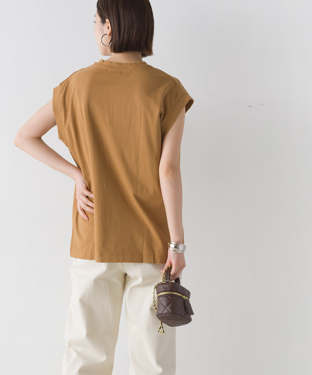 【OMNES】USAコットン ノースリーブポケットTシャツ【1521-5123】