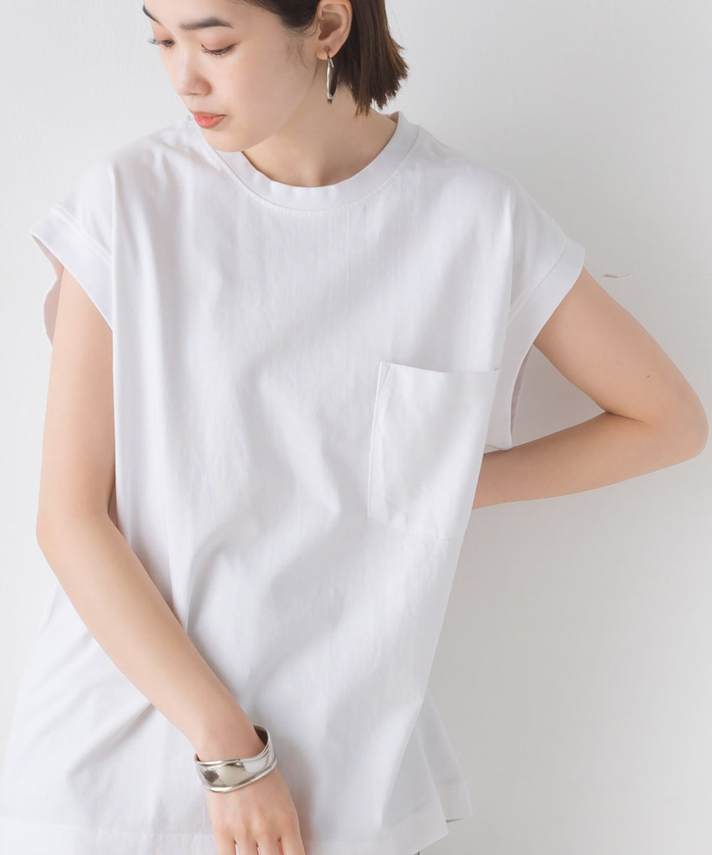 【OMNES】USAコットン ノースリーブポケットTシャツ【1521-5123】