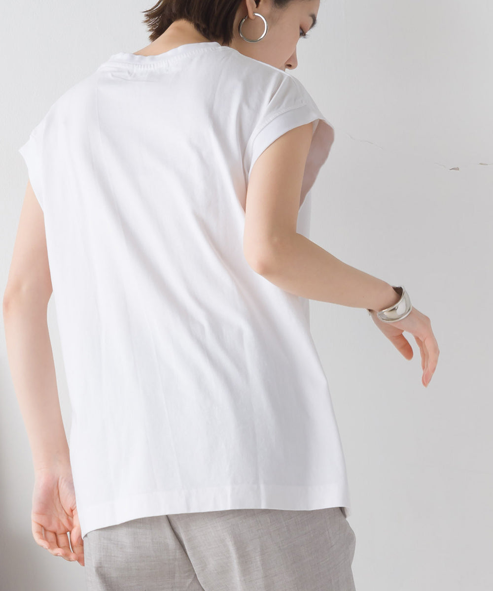 【OMNES】USAコットン ノースリーブポケットTシャツ【1521-5123】