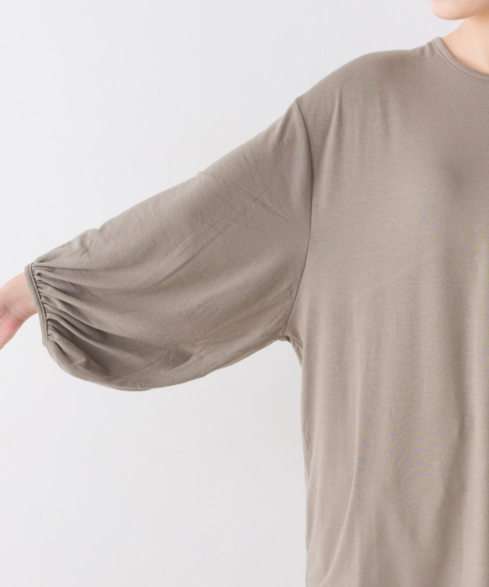 【OMNES】TRPU 袖ボリューム7分袖トップス Tシャツ【1521-5156】