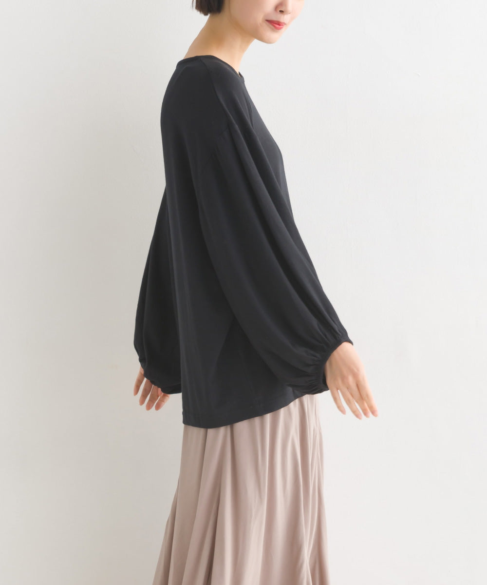 【OMNES】TRPU 袖ボリューム7分袖トップス Tシャツ【1521-5156】
