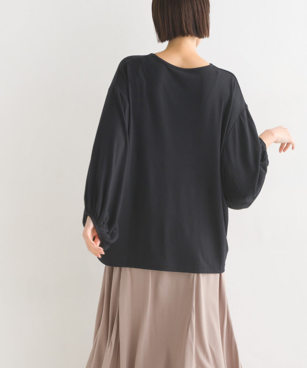 【OMNES】TRPU 袖ボリューム7分袖トップス Tシャツ【1521-5156】