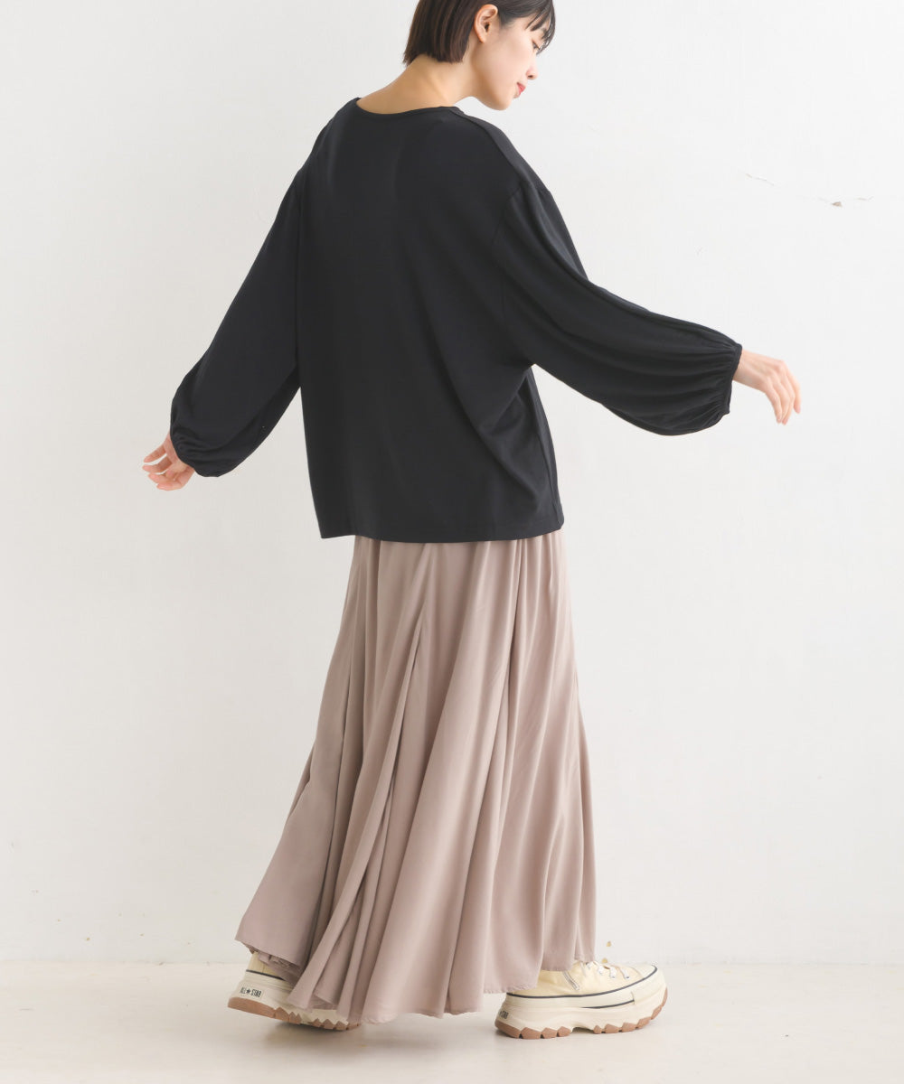 【OMNES】TRPU 袖ボリューム7分袖トップス Tシャツ【1521-5156】