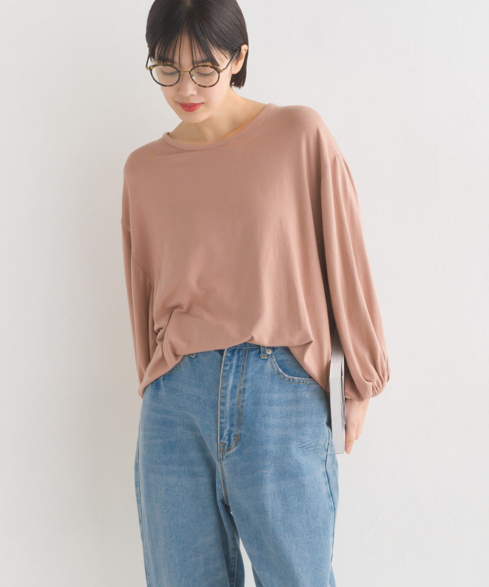 【OMNES】TRPU 袖ボリューム7分袖トップス Tシャツ【1521-5156】