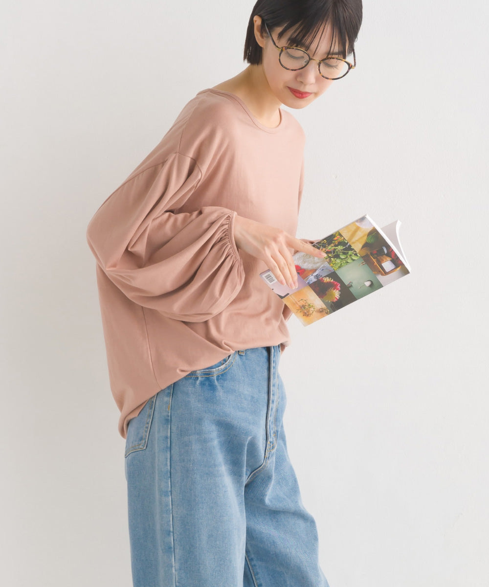 【OMNES】TRPU 袖ボリューム7分袖トップス Tシャツ【1521-5156】