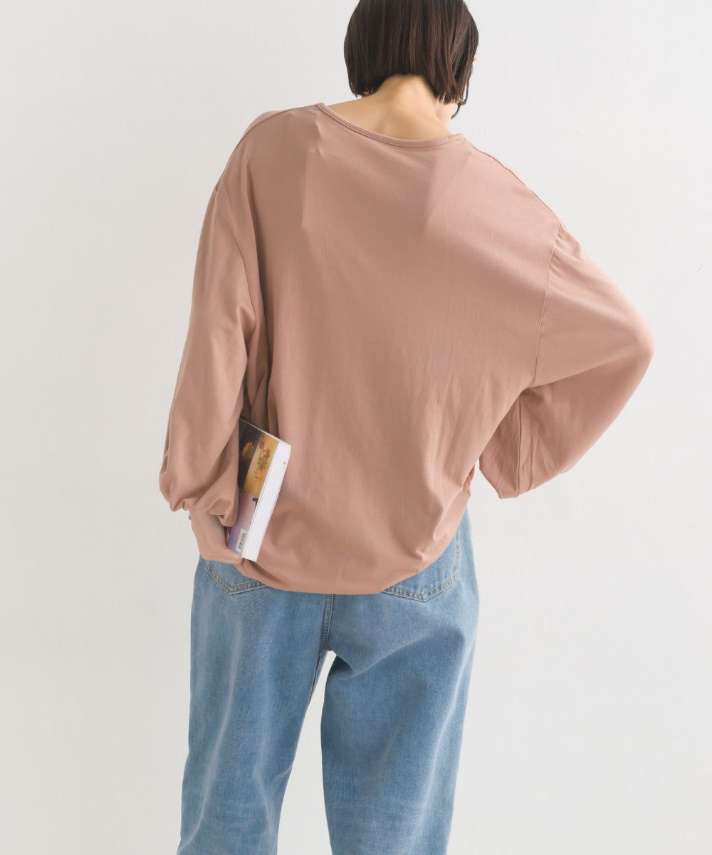 【OMNES】TRPU 袖ボリューム7分袖トップス Tシャツ【1521-5156】