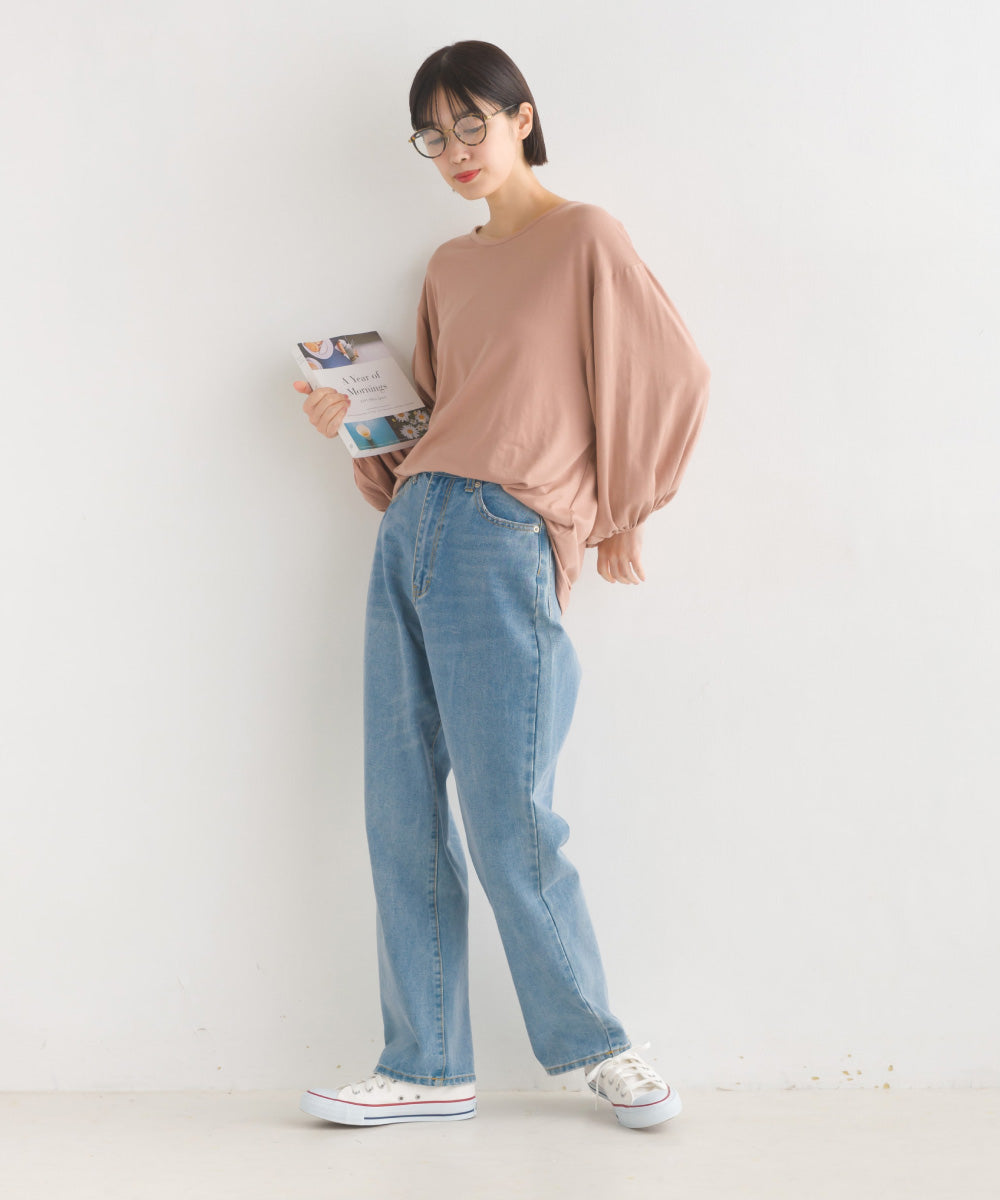 【OMNES】TRPU 袖ボリューム7分袖トップス Tシャツ【1521-5156】