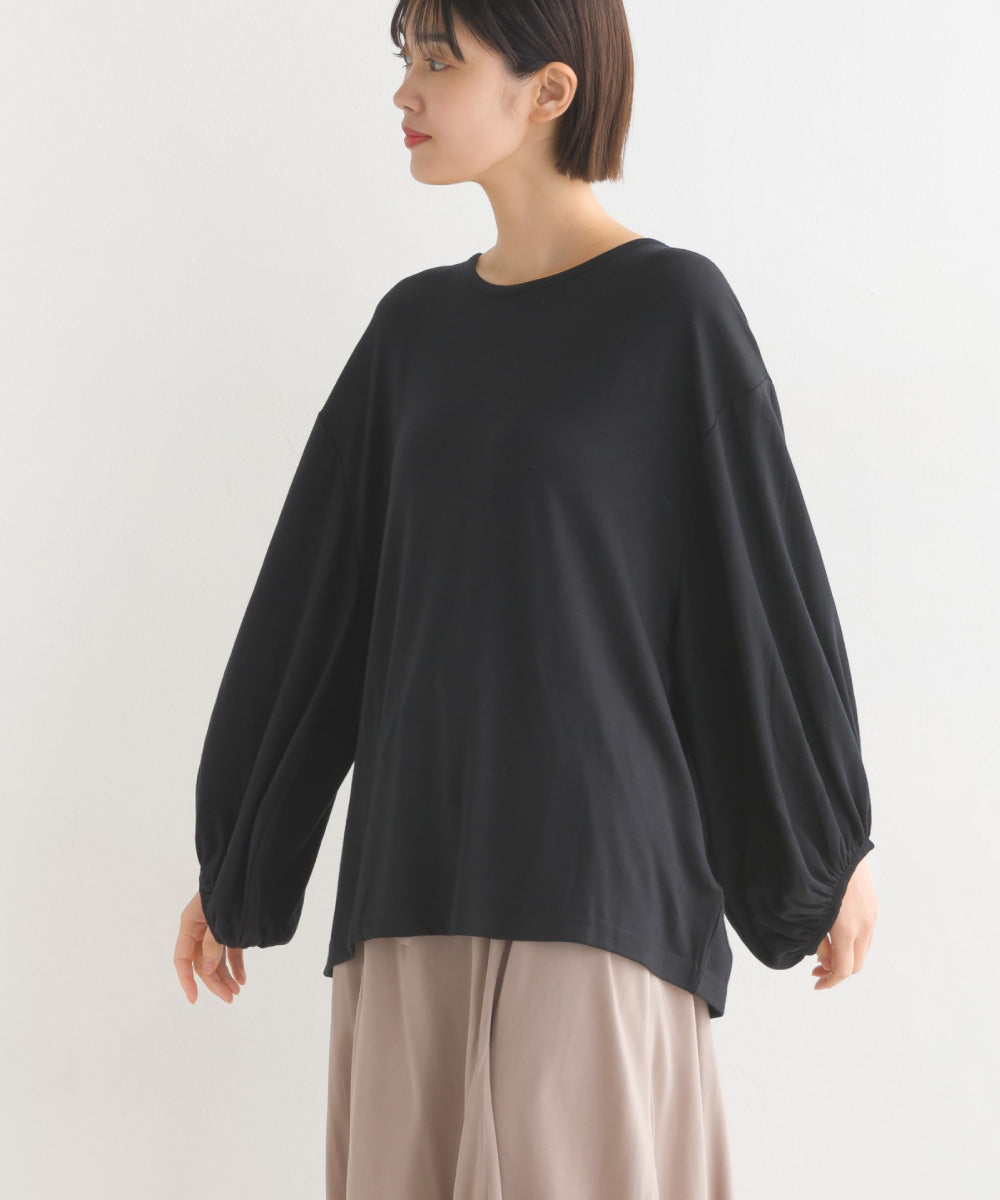 【OMNES】TRPU 袖ボリューム7分袖トップス Tシャツ【1521-5156】