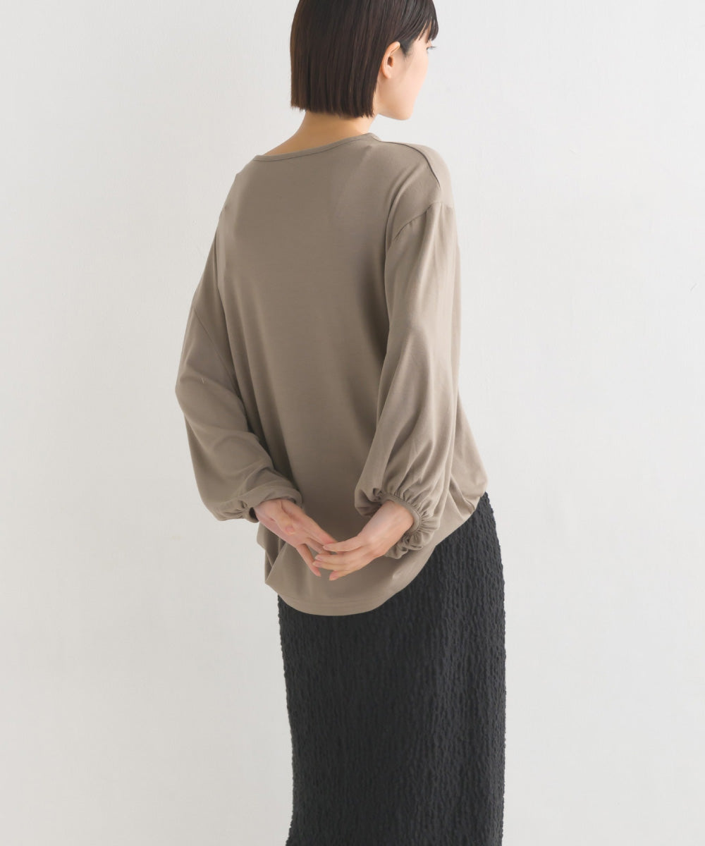 【OMNES】TRPU 袖ボリューム7分袖トップス Tシャツ【1521-5156】