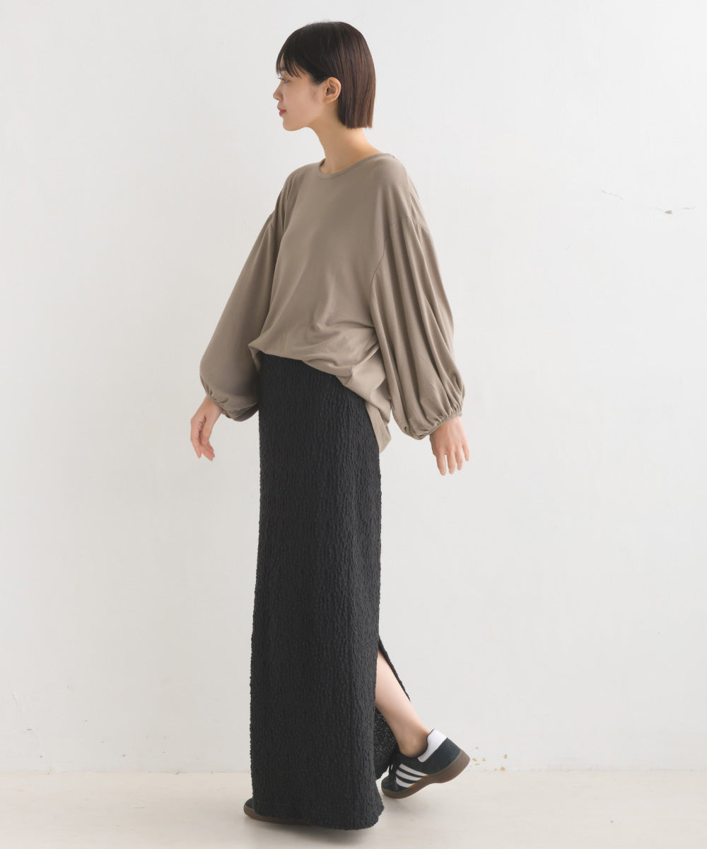 【OMNES】TRPU 袖ボリューム7分袖トップス Tシャツ【1521-5156】