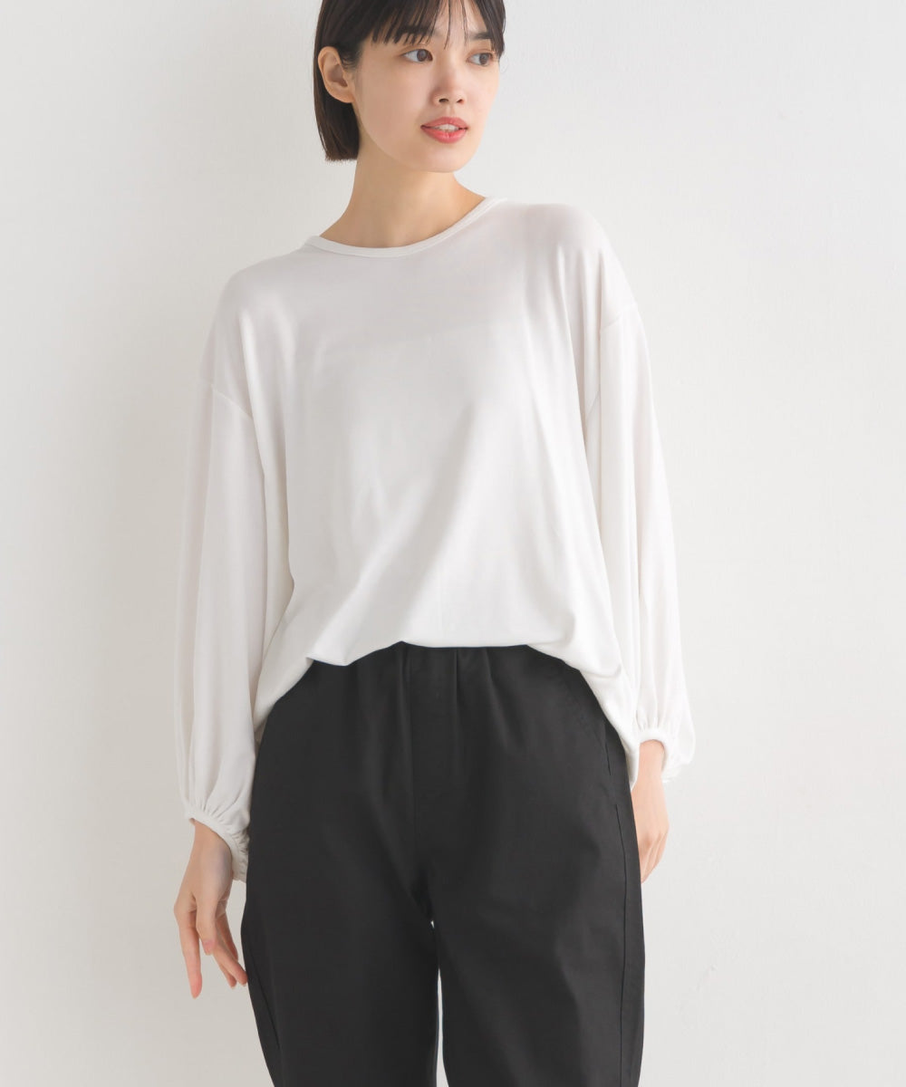【OMNES】TRPU 袖ボリューム7分袖トップス Tシャツ【1521-5156】