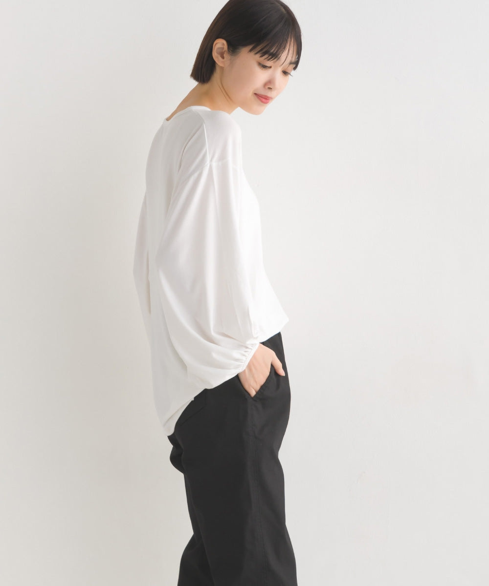 【OMNES】TRPU 袖ボリューム7分袖トップス Tシャツ【1521-5156】